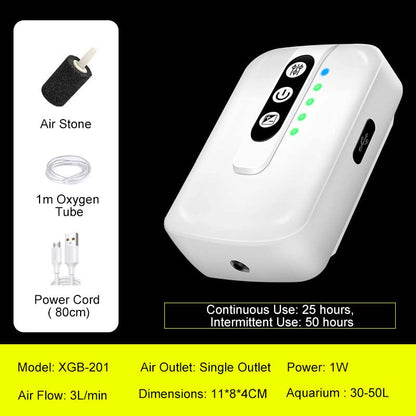 Outdoor Portable Rechargeable Aquarium Oxygen Pump ＆ Free Shipping